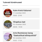 Kõik valla sündmused nüüd Elvaelus